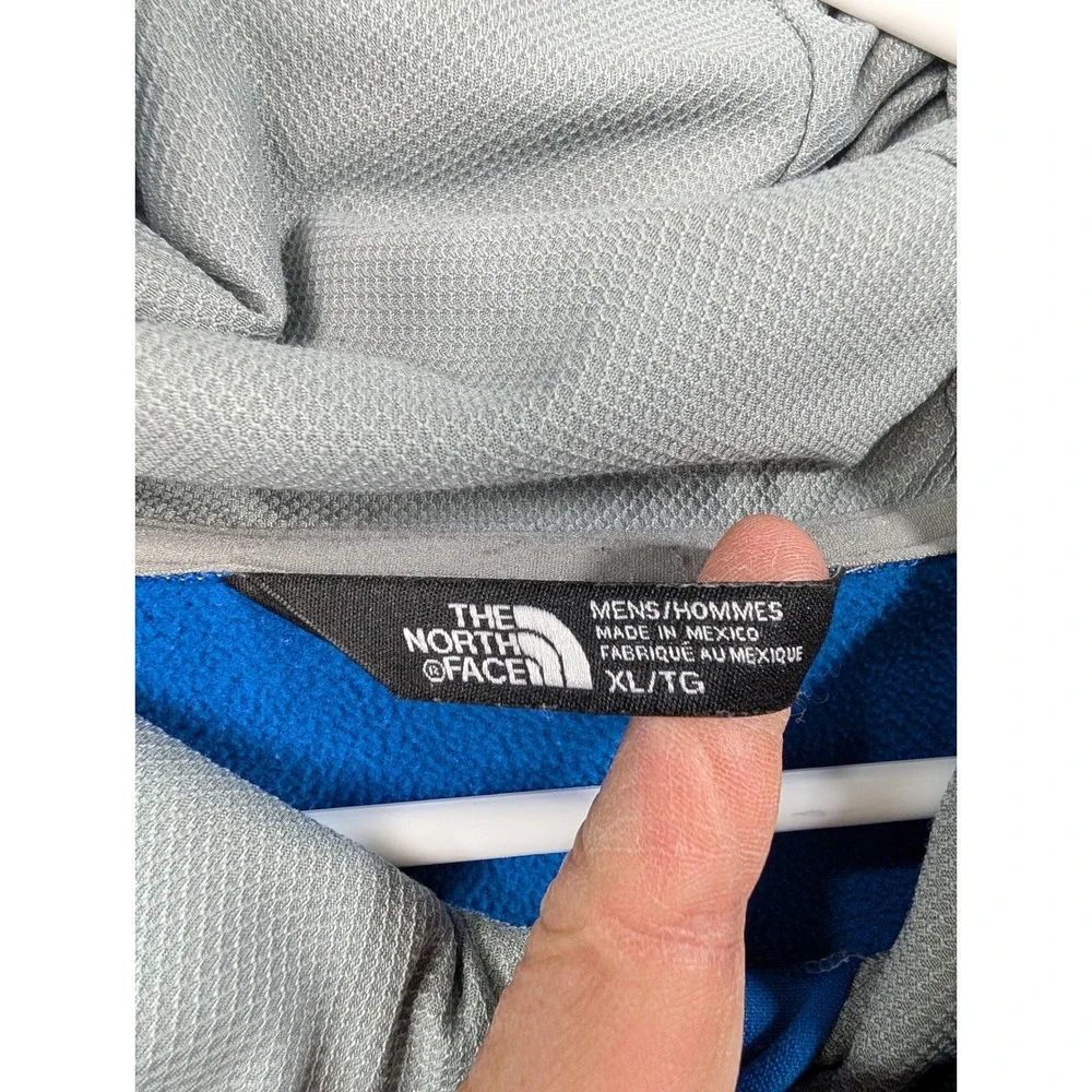 The North Face Mens Blue Logo Pullover Hoodie Sweatshirt XL